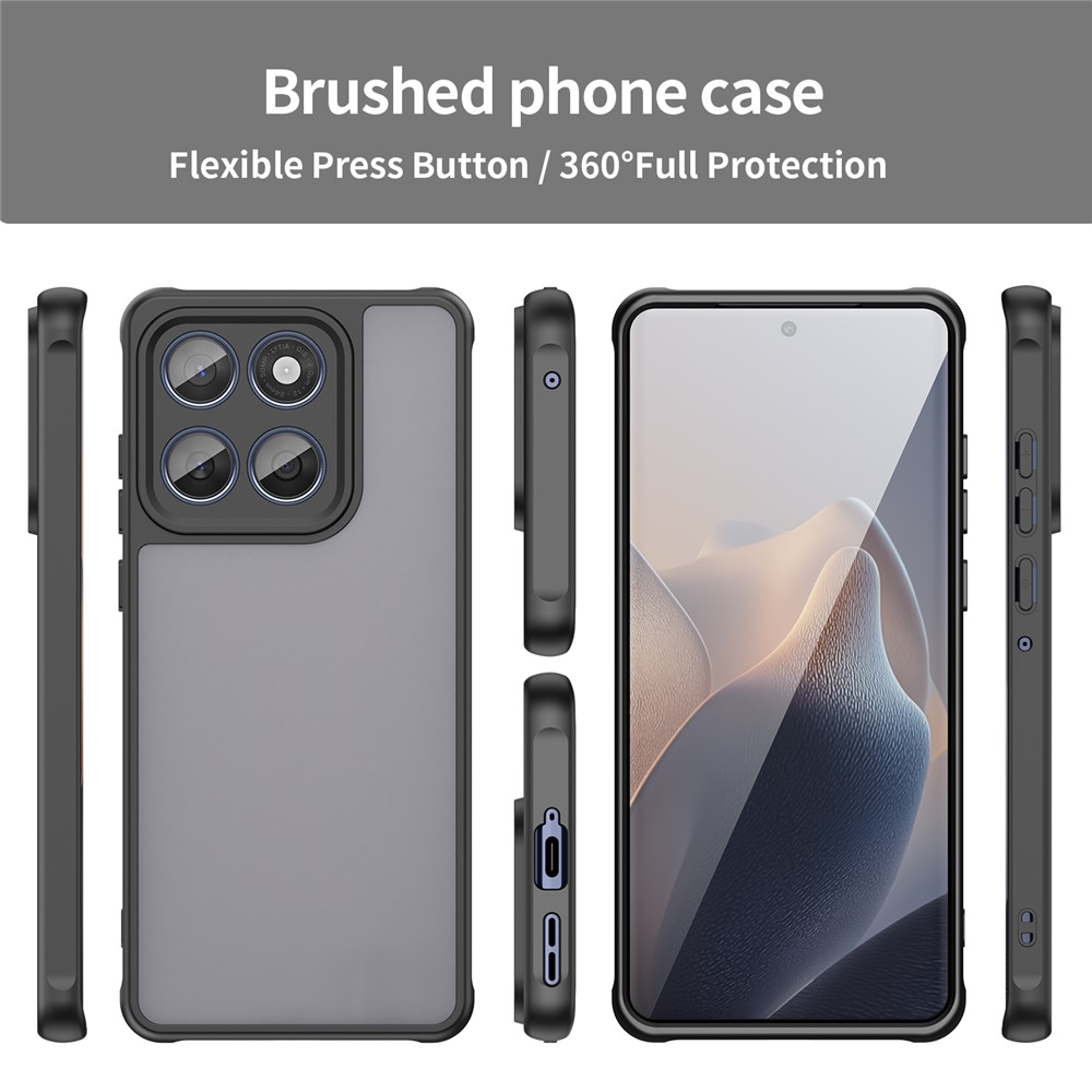  Motorola Edge 60 / 60 Fusion Skal Hybrid Frosted Svart