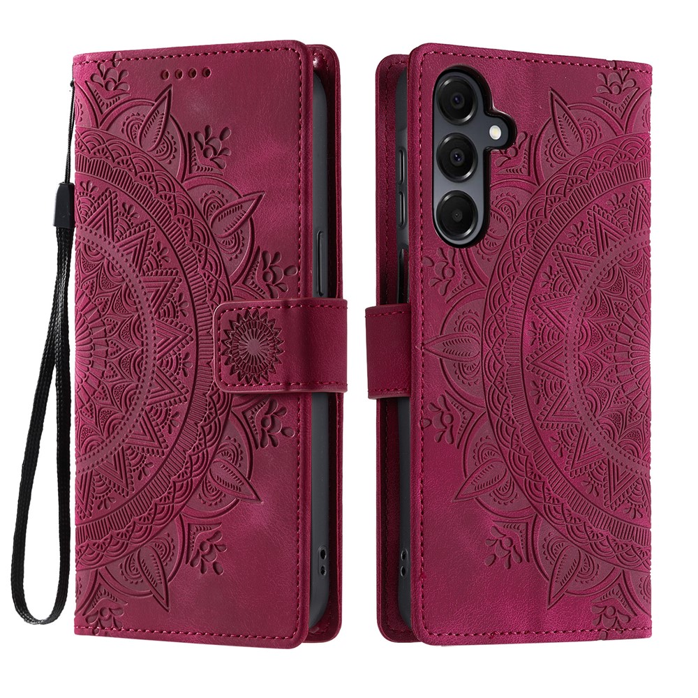  Samsung Galaxy A27 Fodral Mandala Läder Rosa