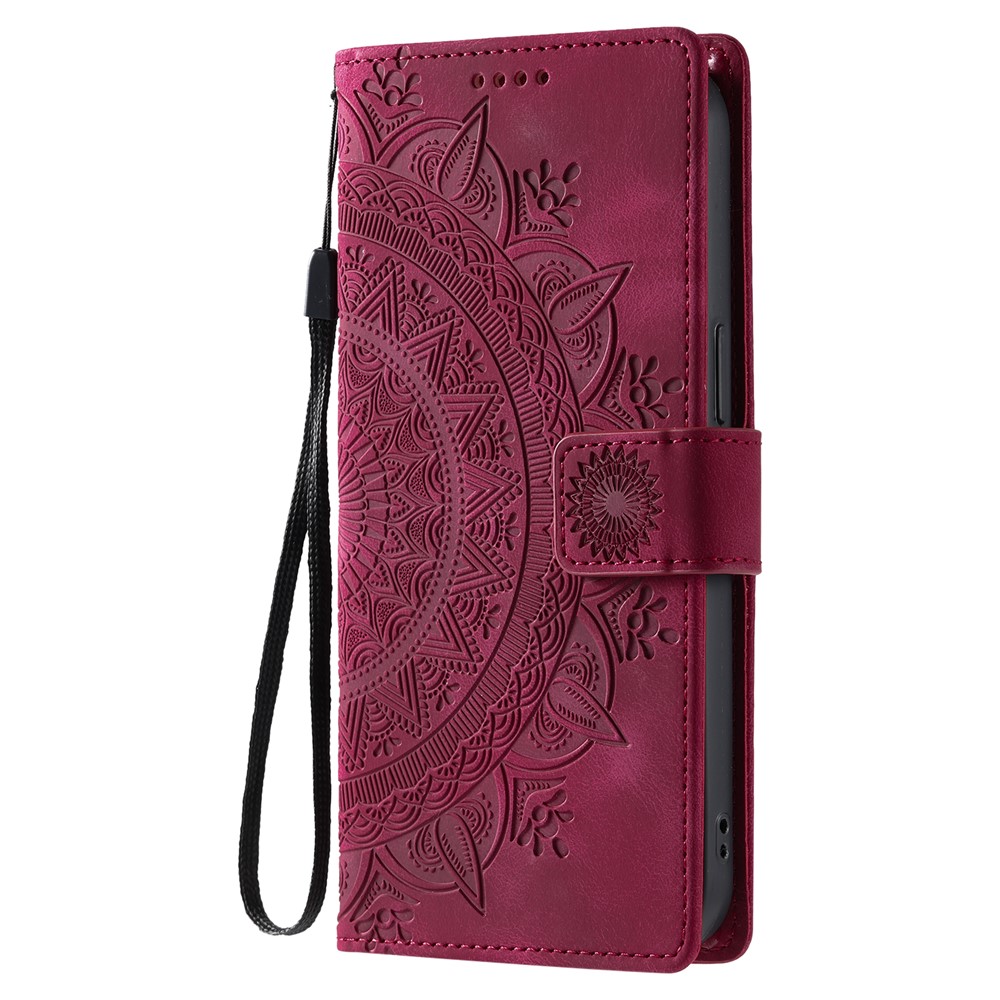  Samsung Galaxy A27 Fodral Mandala Läder Rosa