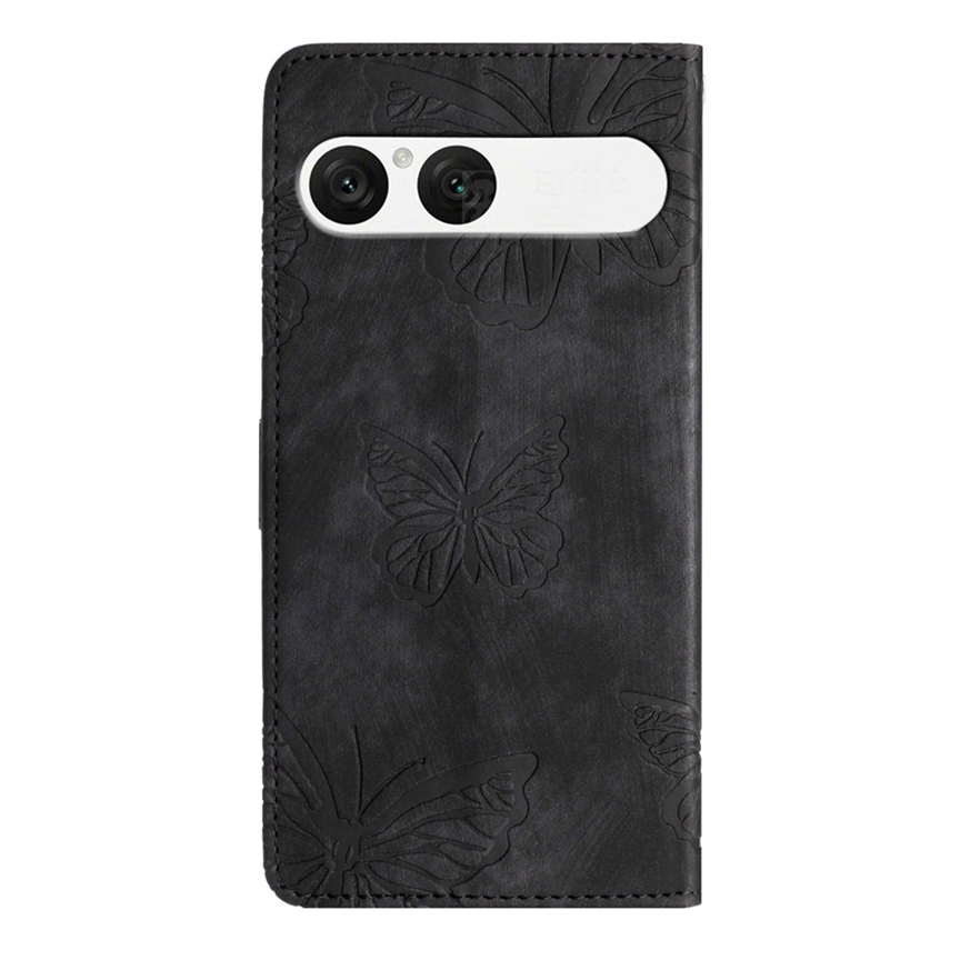  Sony Xperia 10 VII Fodral Fjäril Tryck Svart