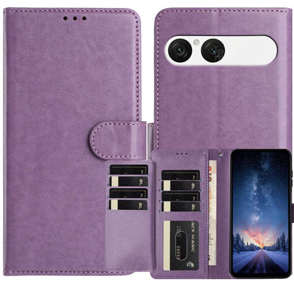  Sony Xperia 10 VII Fodral Multifunktionellt Läder Lila