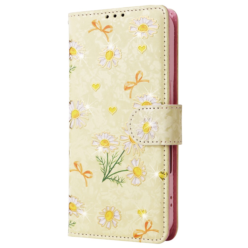  iPhone 16 Fodral RFID Läder Yellow Daisy