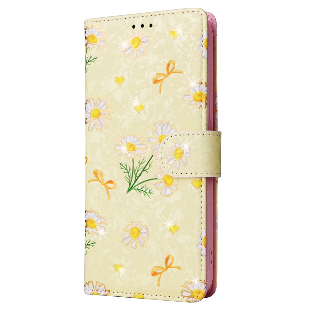  iPhone 16 Pro Fodral RFID Läder Yellow Daisy