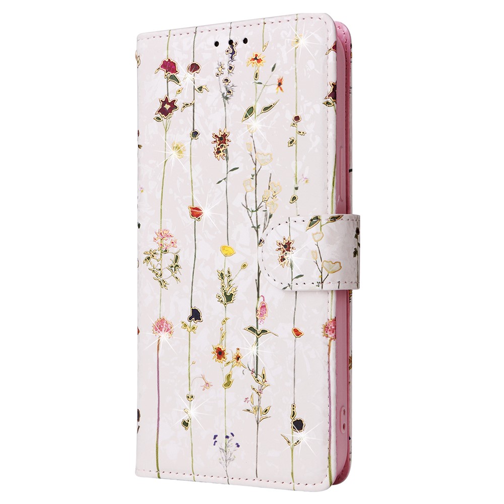  iPhone 16 Pro Fodral RFID Läder Små Blommor