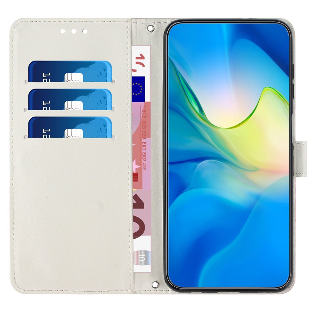  Samsung Galaxy A26/A17/A16 Fodral Läder Marmor Blå / Grön
