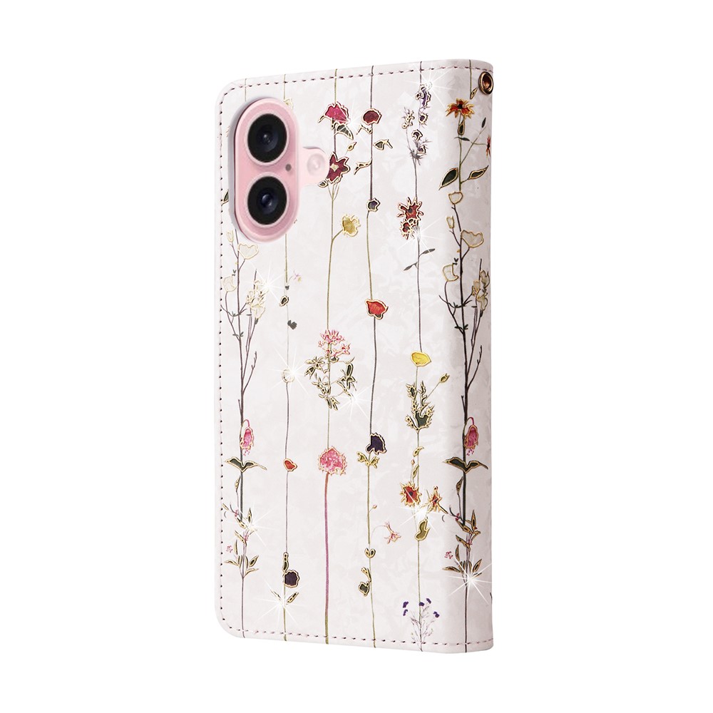  iPhone 17 Fodral RFID Läder Små Blommor