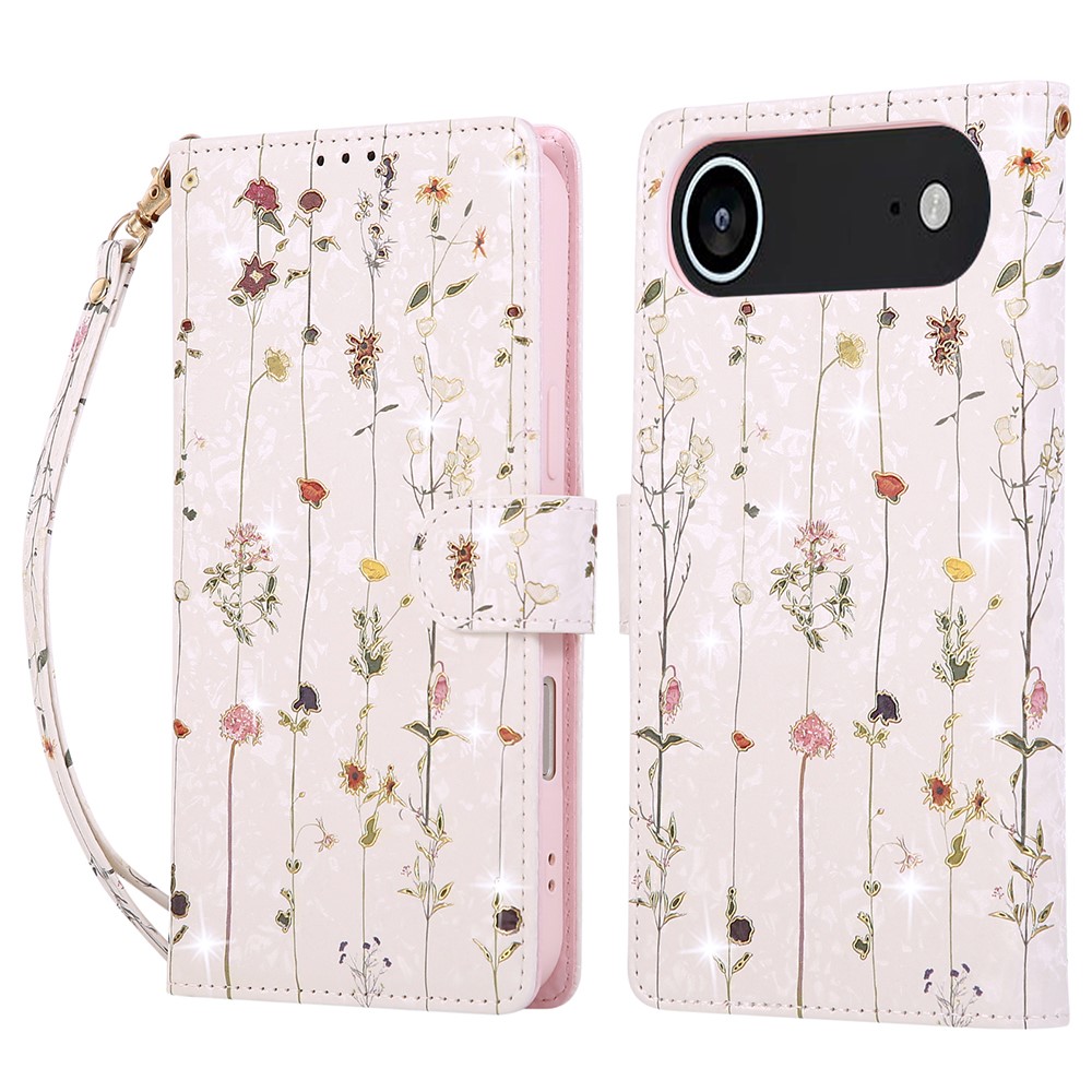  iPhone Air Fodral RFID Läder Små Blommor