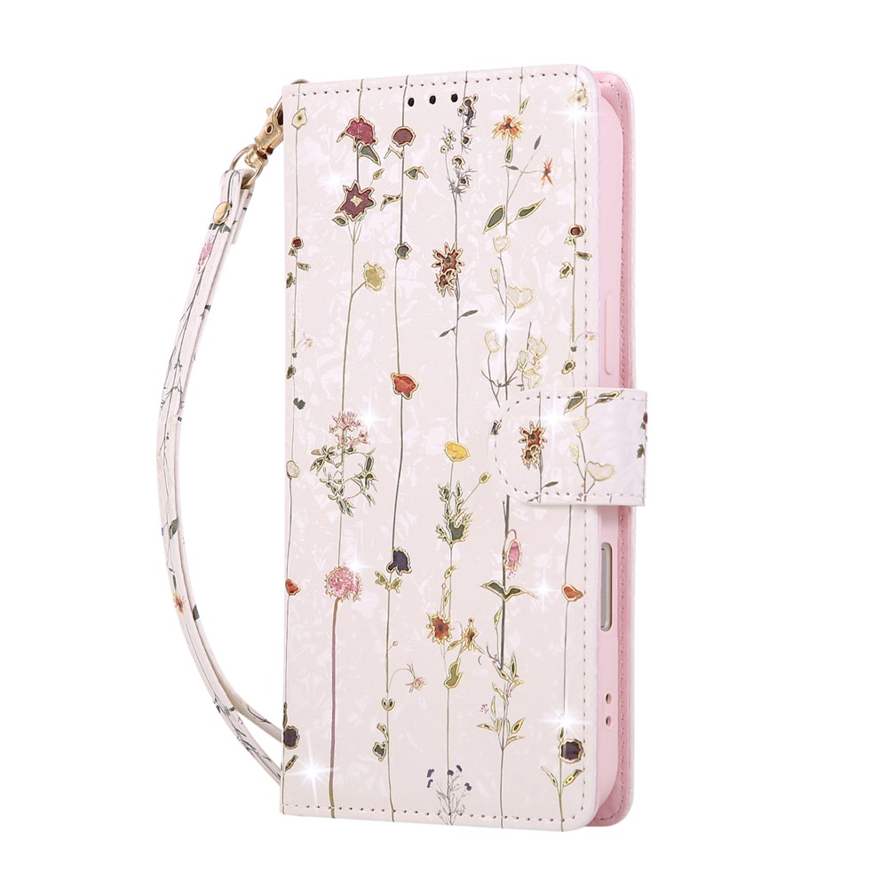  iPhone 17 Pro Fodral RFID Läder Små Blommor