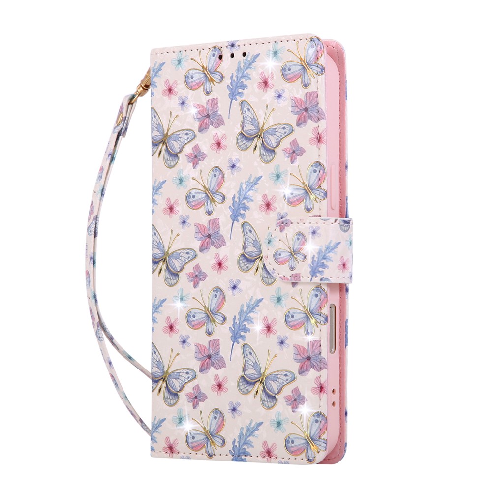  iPhone 17 Pro Fodral RFID Läder Fjärilar / Blommor