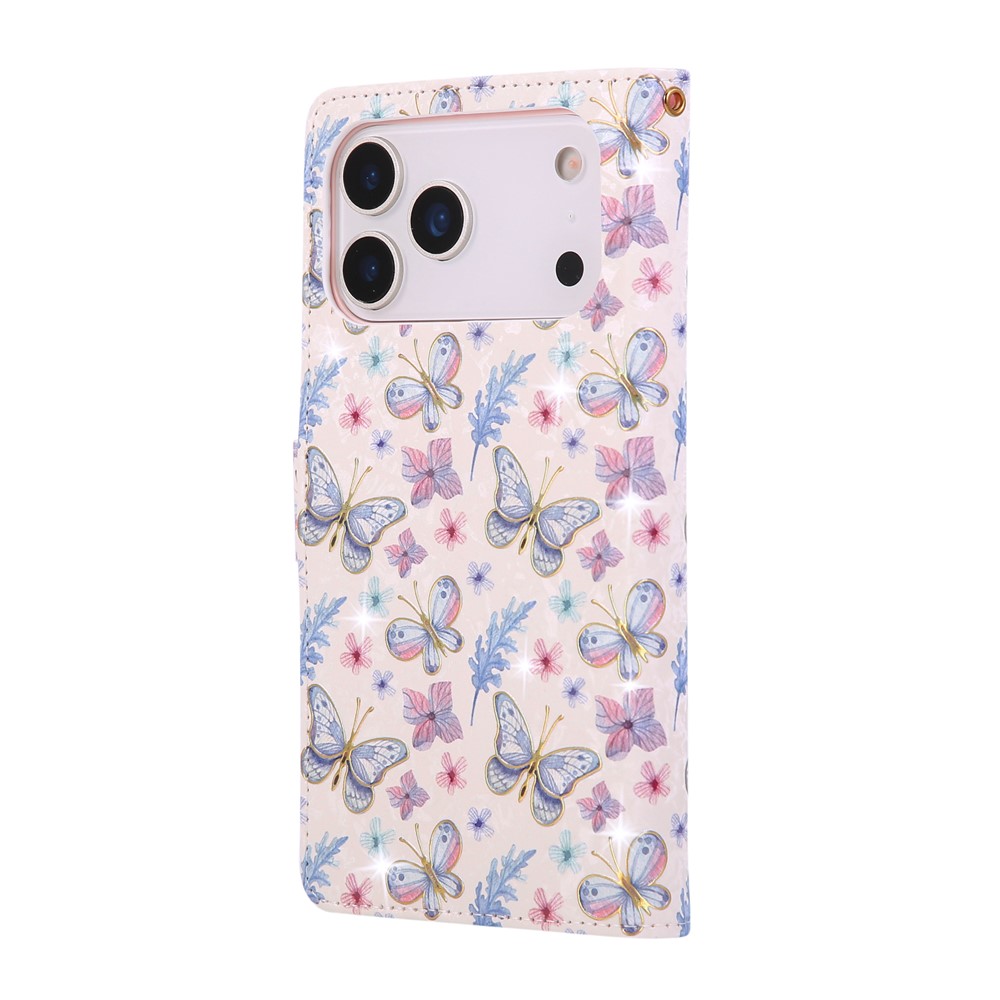  iPhone 17 Pro Fodral RFID Läder Fjärilar / Blommor