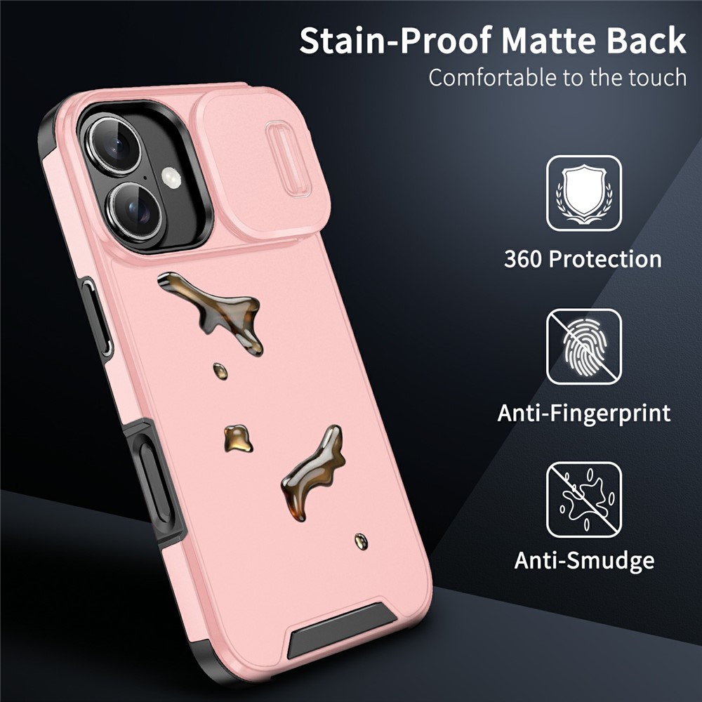  iPhone 17 Skal Hybrid Armor CamCover Rosa