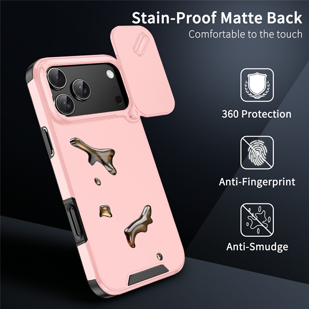  iPhone 17 Pro Skal Hybrid Armor CamCover Rosa
