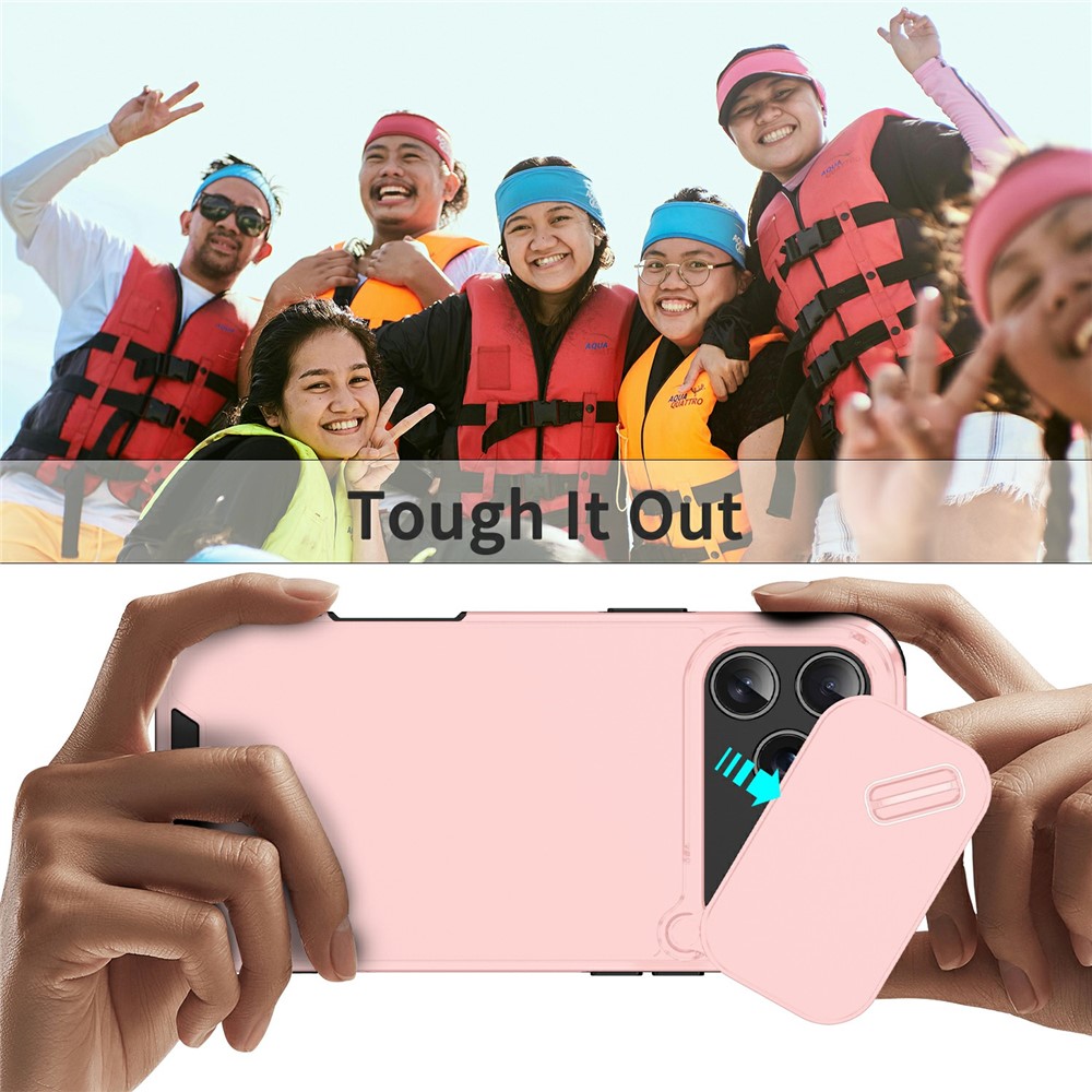  iPhone 17 Pro Max Skal Hybrid Armor CamCover Rosa