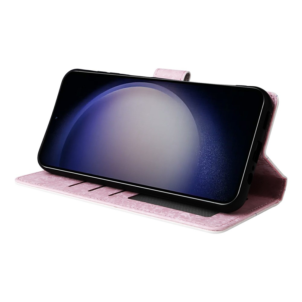  Samsung Galaxy S26 Plus Fodral RFID Läder Färgglada Blommor