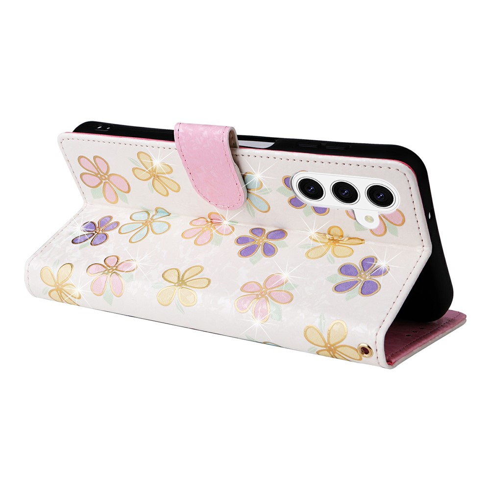  Samsung Galaxy S26 Plus Fodral RFID Läder Färgglada Blommor