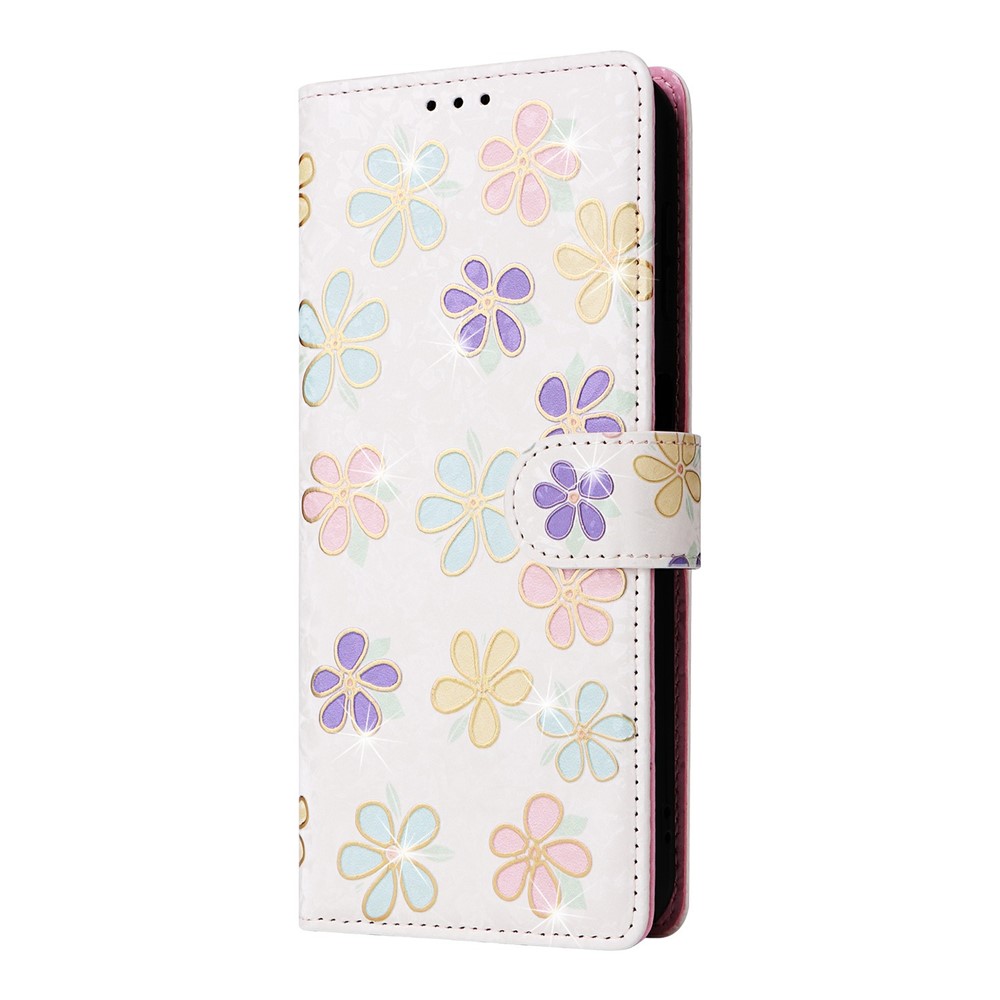  Samsung Galaxy S26 Plus Fodral RFID Läder Färgglada Blommor