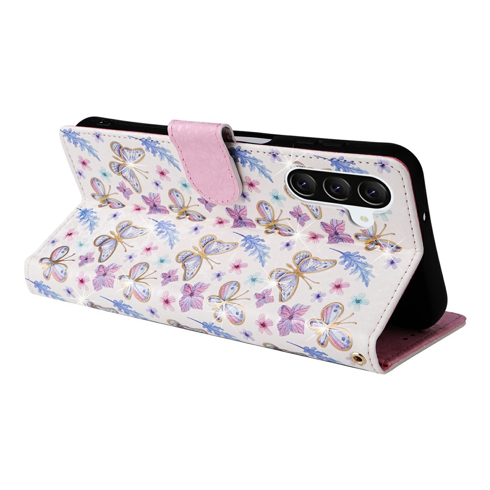  Samsung Galaxy A37 5G Fodral RFID Läder Fjärilar/Blommor