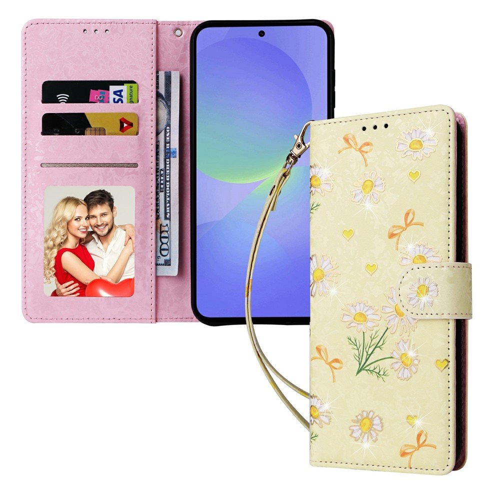  Samsung Galaxy A37 5G Fodral RFID Läder Yellow Daisy