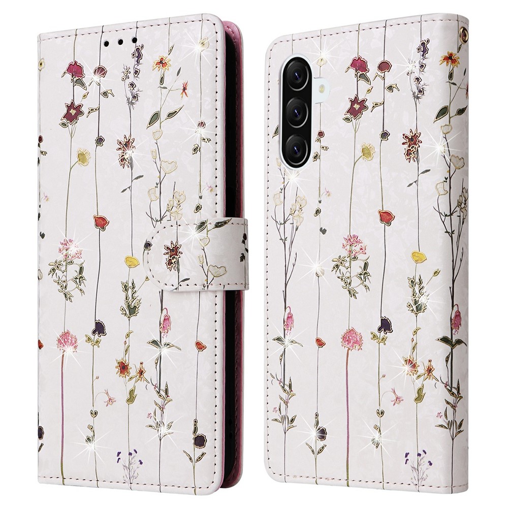  Samsung Galaxy A37 5G Fodral RFID Läder Små Blommor