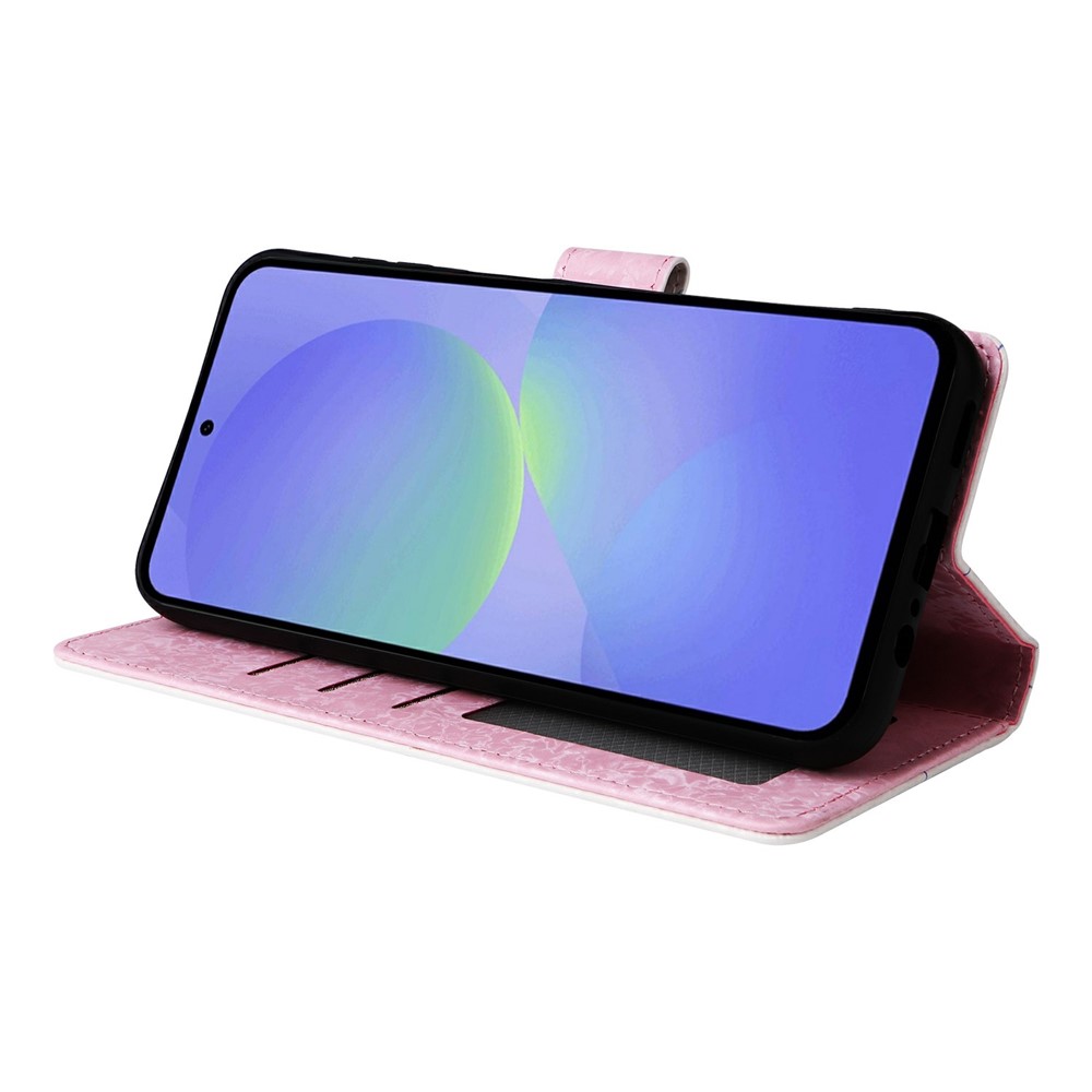  Samsung Galaxy A57 5G Fodral RFID Läder Fjärilar/Blommor