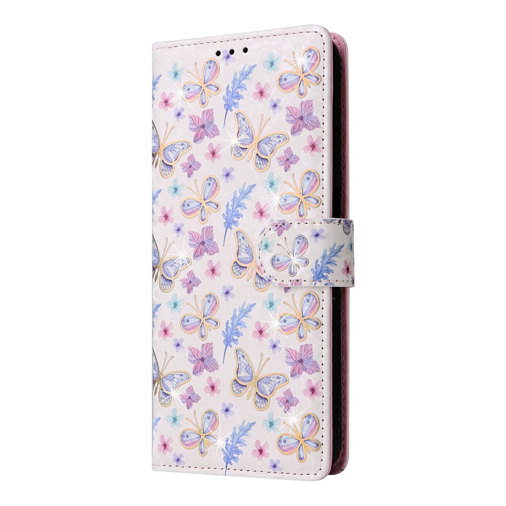  Samsung Galaxy A57 5G Fodral RFID Läder Fjärilar/Blommor