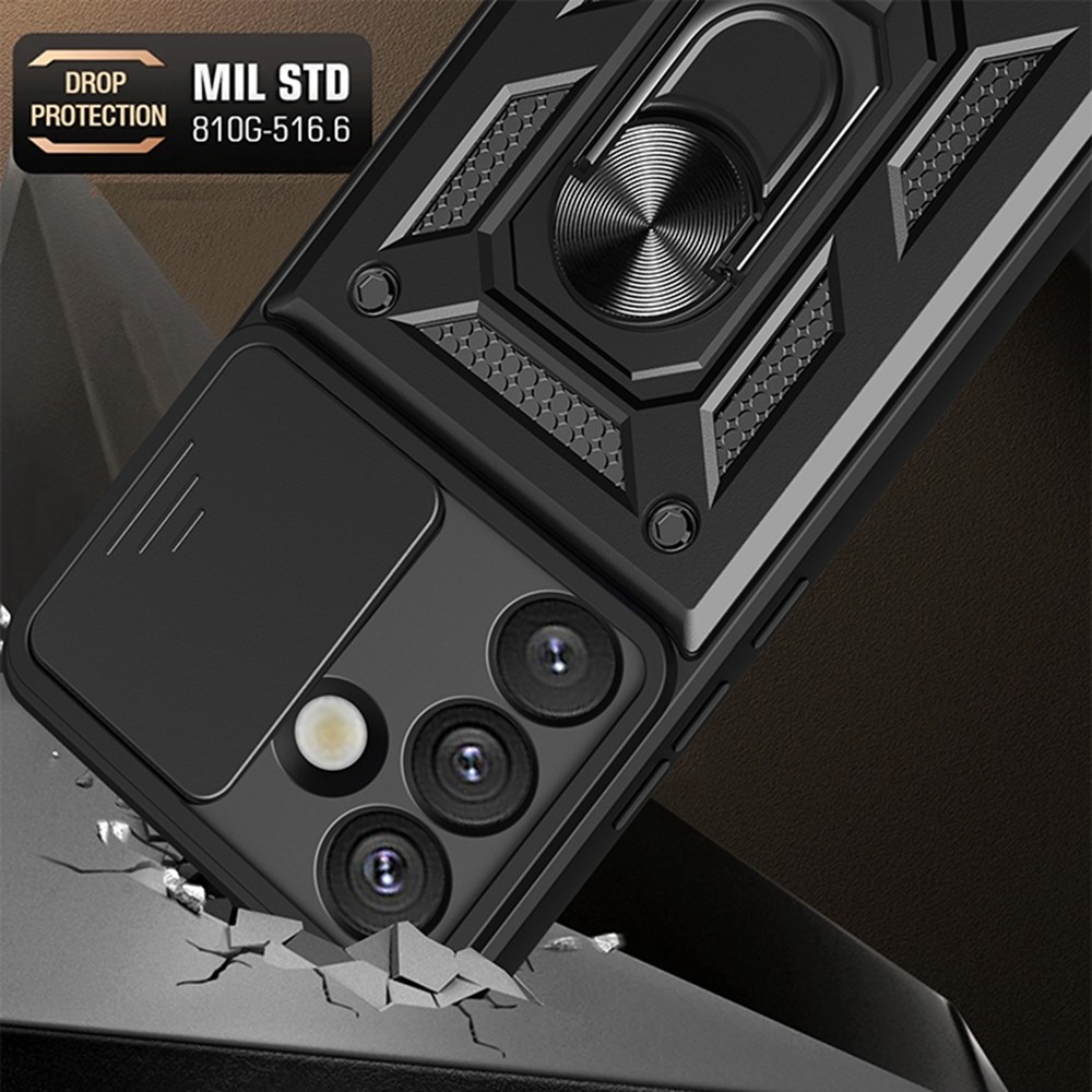 Samsung Galaxy S26 Skal CamShield Ring Hybrid Silver