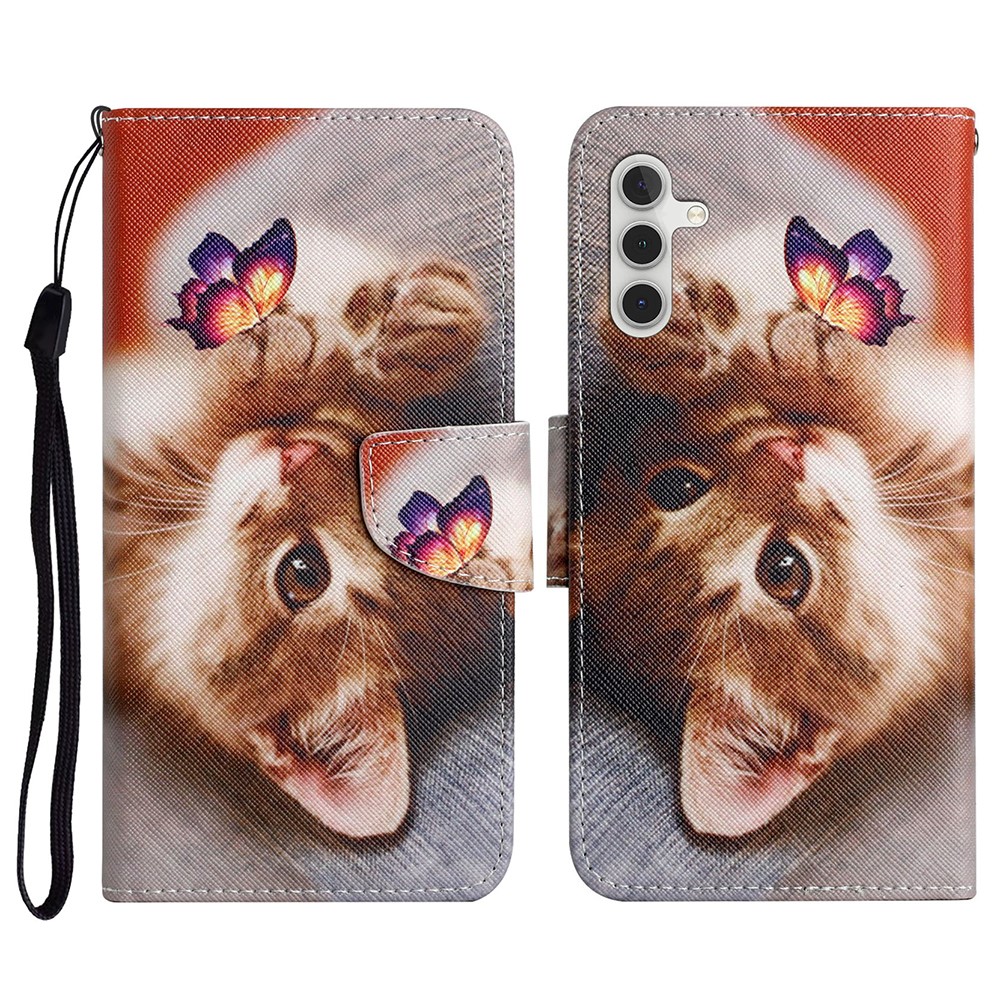  Samsung Galaxy S26 Fodral Med Tryck Katt / Fjäril