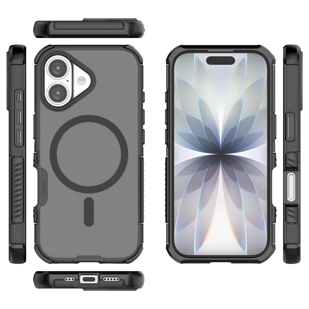  iPhone 17 Skal MagSafe Shockproof Hybrid Svart