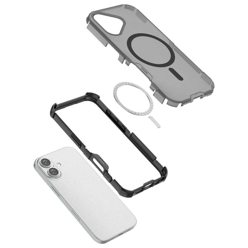 iPhone 17 Skal MagSafe Shockproof Hybrid Vit