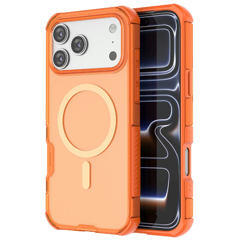  iPhone 17 Pro Skal MagSafe Shockproof Hybrid Orange
