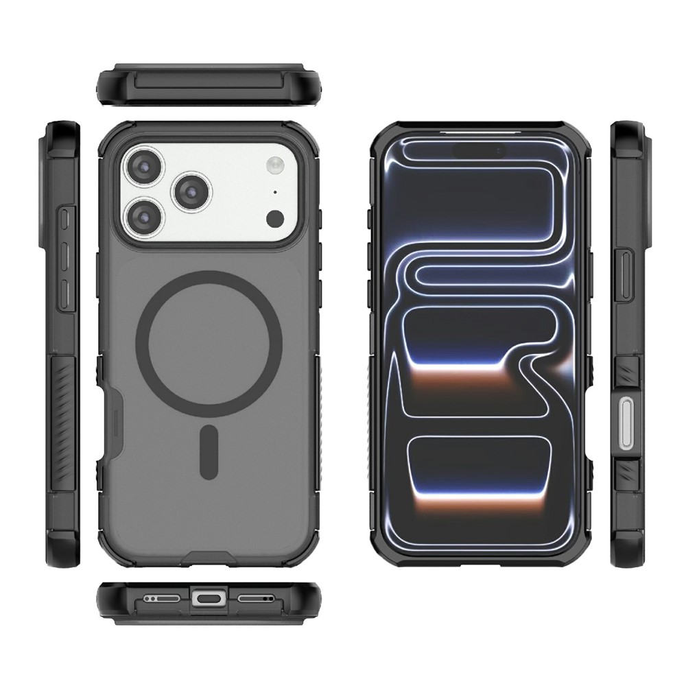  iPhone 17 Pro Max Skal MagSafe Shockproof Hybrid Svart
