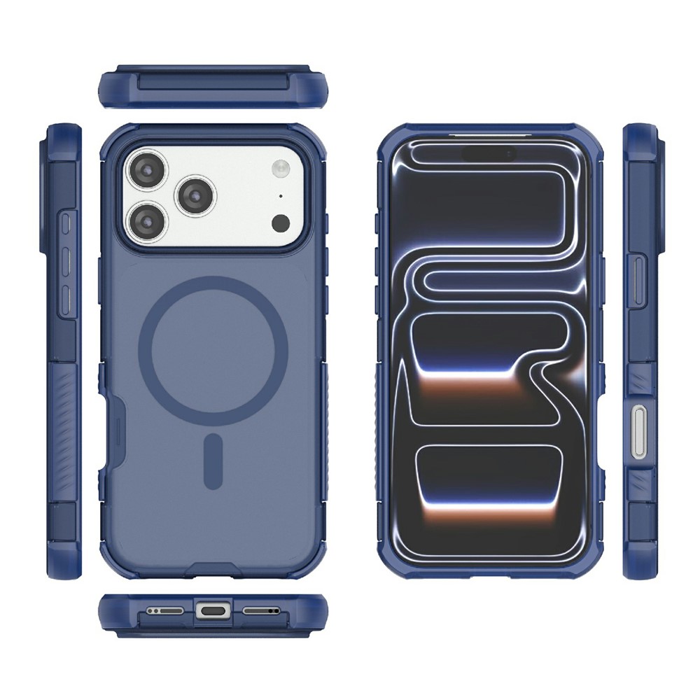  iPhone 17 Pro Max Skal MagSafe Shockproof Hybrid Blå