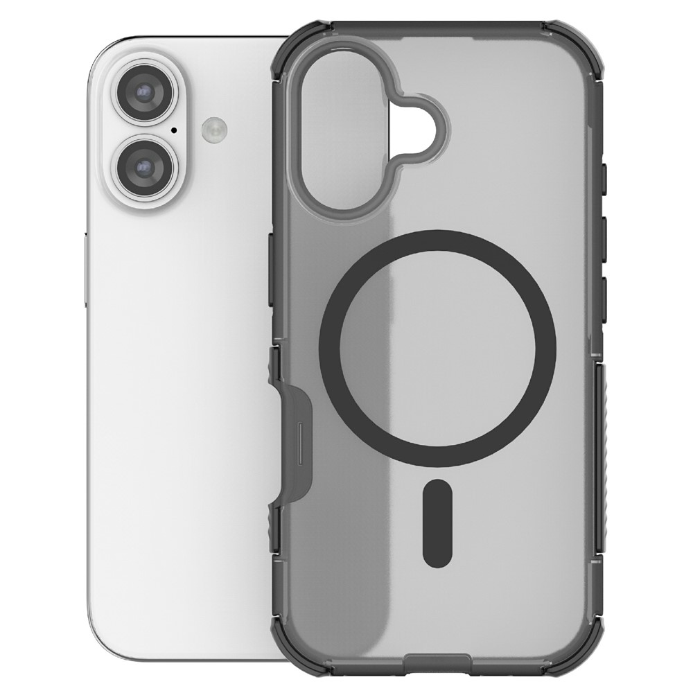  iPhone 16 Skal MagSafe Shockproof Hybrid Svart