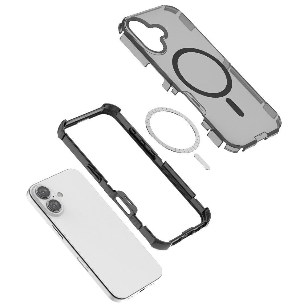  iPhone 16 Skal MagSafe Shockproof Hybrid Blå