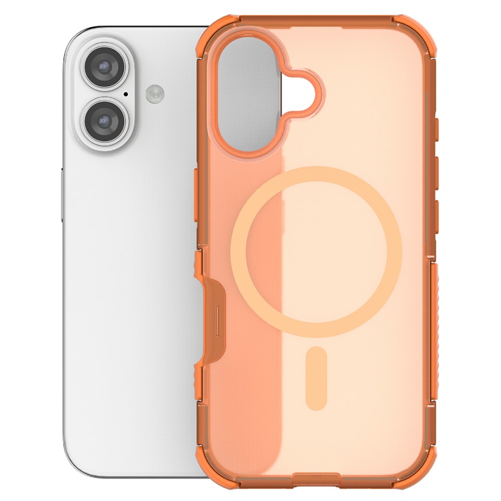  iPhone 16 Skal MagSafe Shockproof Hybrid Orange