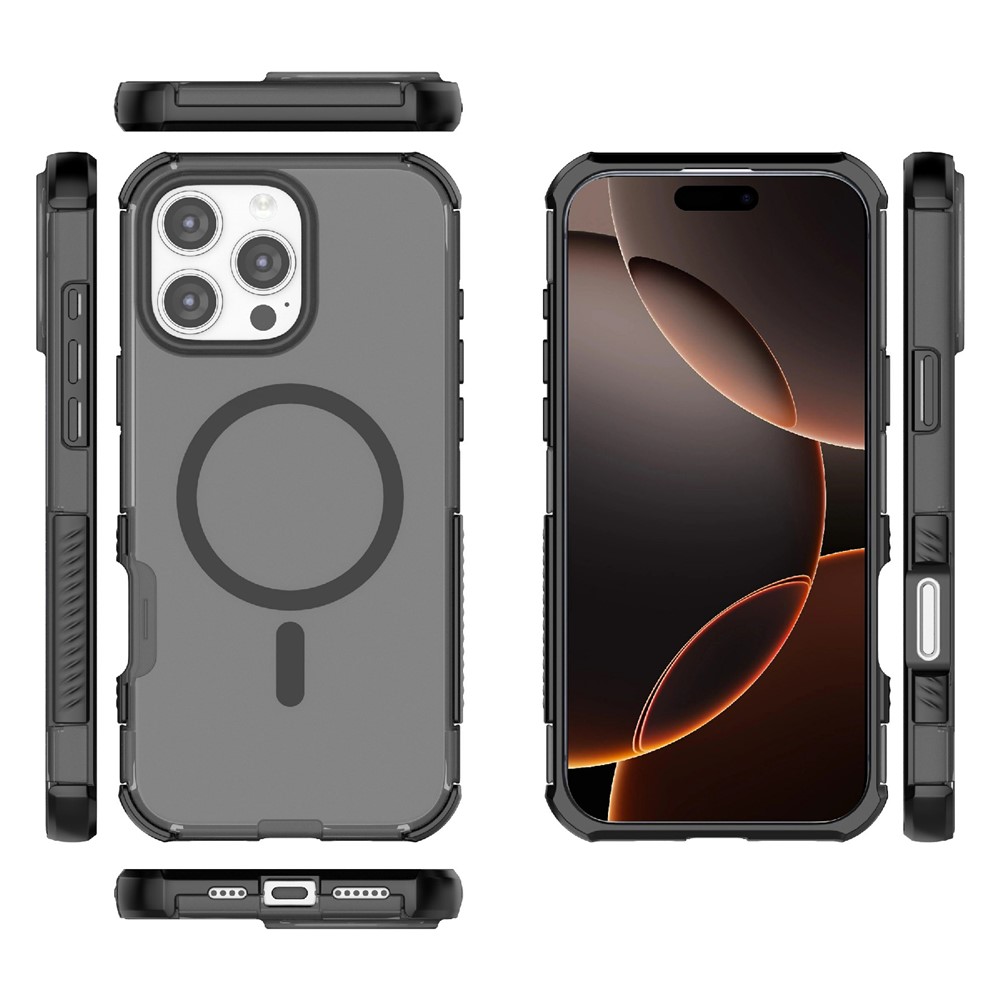  iPhone 16 Pro Skal MagSafe Shockproof Hybrid Svart