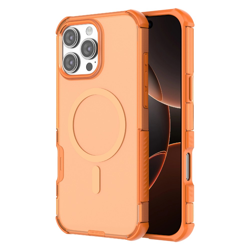  iPhone 16 Pro Skal MagSafe Shockproof Hybrid Orange