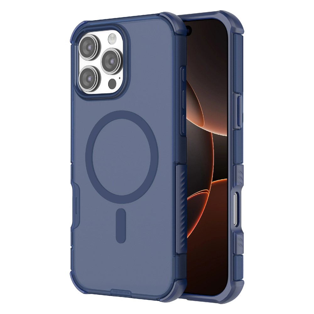  iPhone 16 Pro Max Skal MagSafe Shockproof Hybrid Blå
