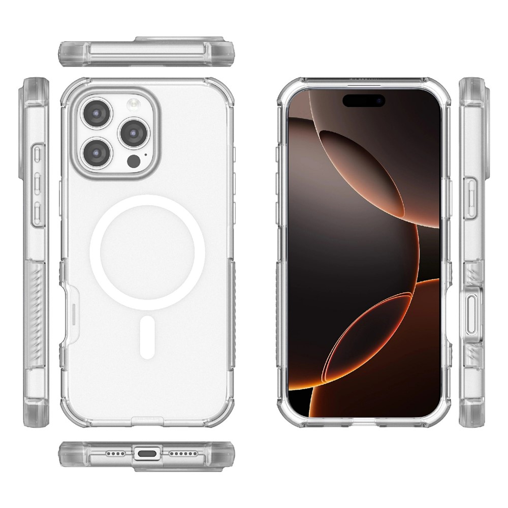  iPhone 16 Pro Max Skal MagSafe Shockproof Hybrid Vit