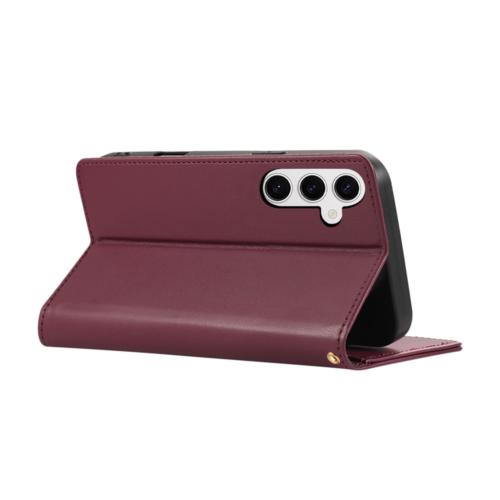  Samsung Galaxy A37 5G Fodral RFID Rhombus Läder Röd