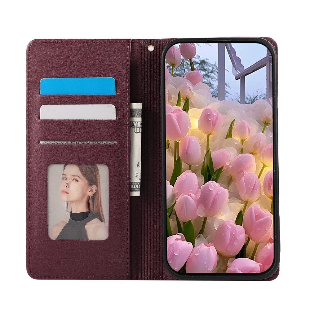  Samsung Galaxy S26 Ultra Fodral RFID Rhombus Läder Röd