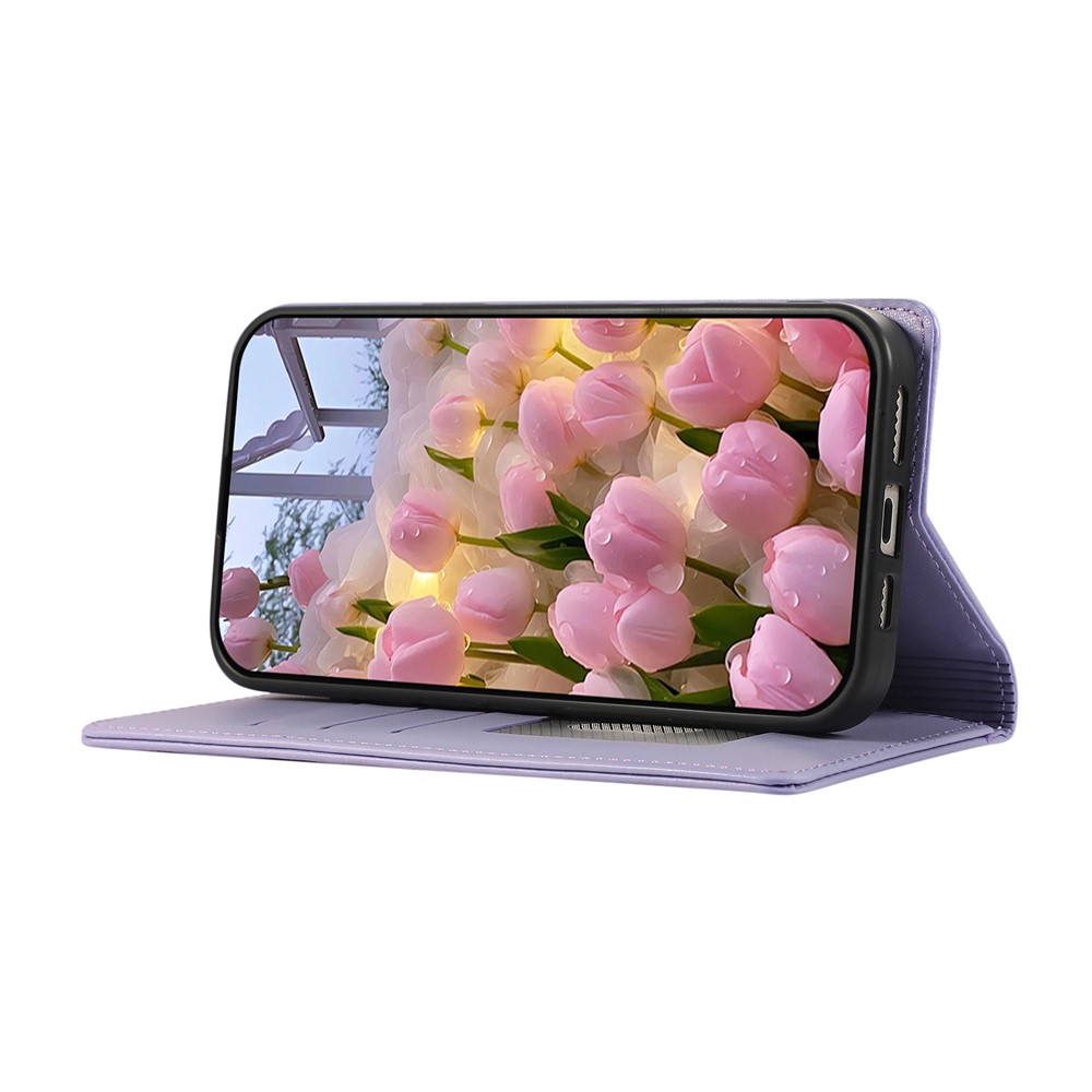  Samsung Galaxy S26 Fodral RFID Rhombus Läder Lila