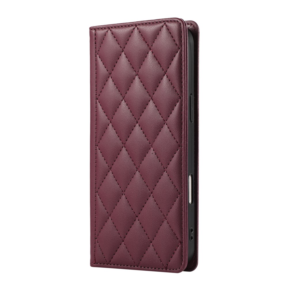  Samsung Galaxy S26 Plus Fodral RFID Rhombus Läder Röd