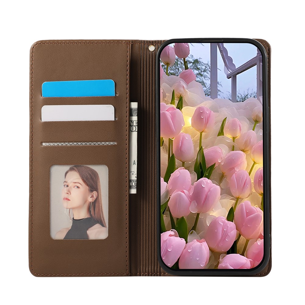  Samsung Galaxy S26 Plus Fodral RFID Rhombus Läder Brun