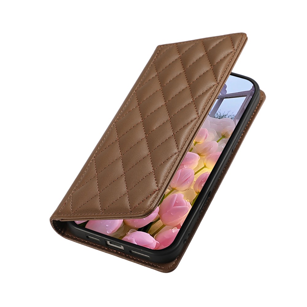  Samsung Galaxy S26 Plus Fodral RFID Rhombus Läder Brun
