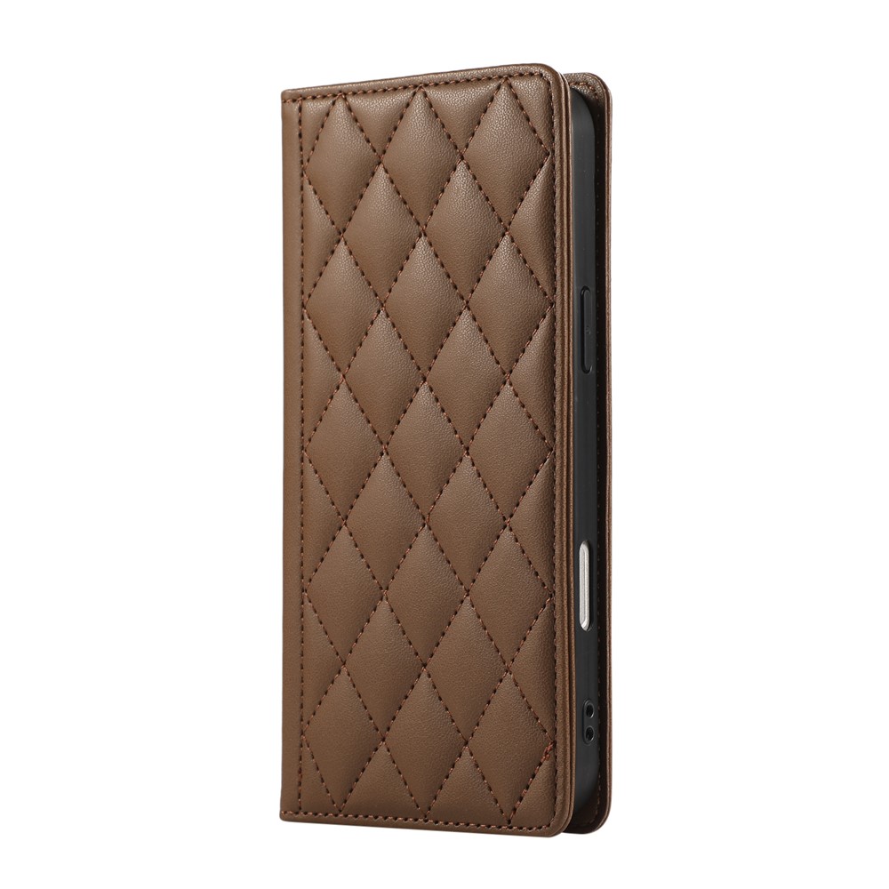  Samsung Galaxy S26 Plus Fodral RFID Rhombus Läder Brun