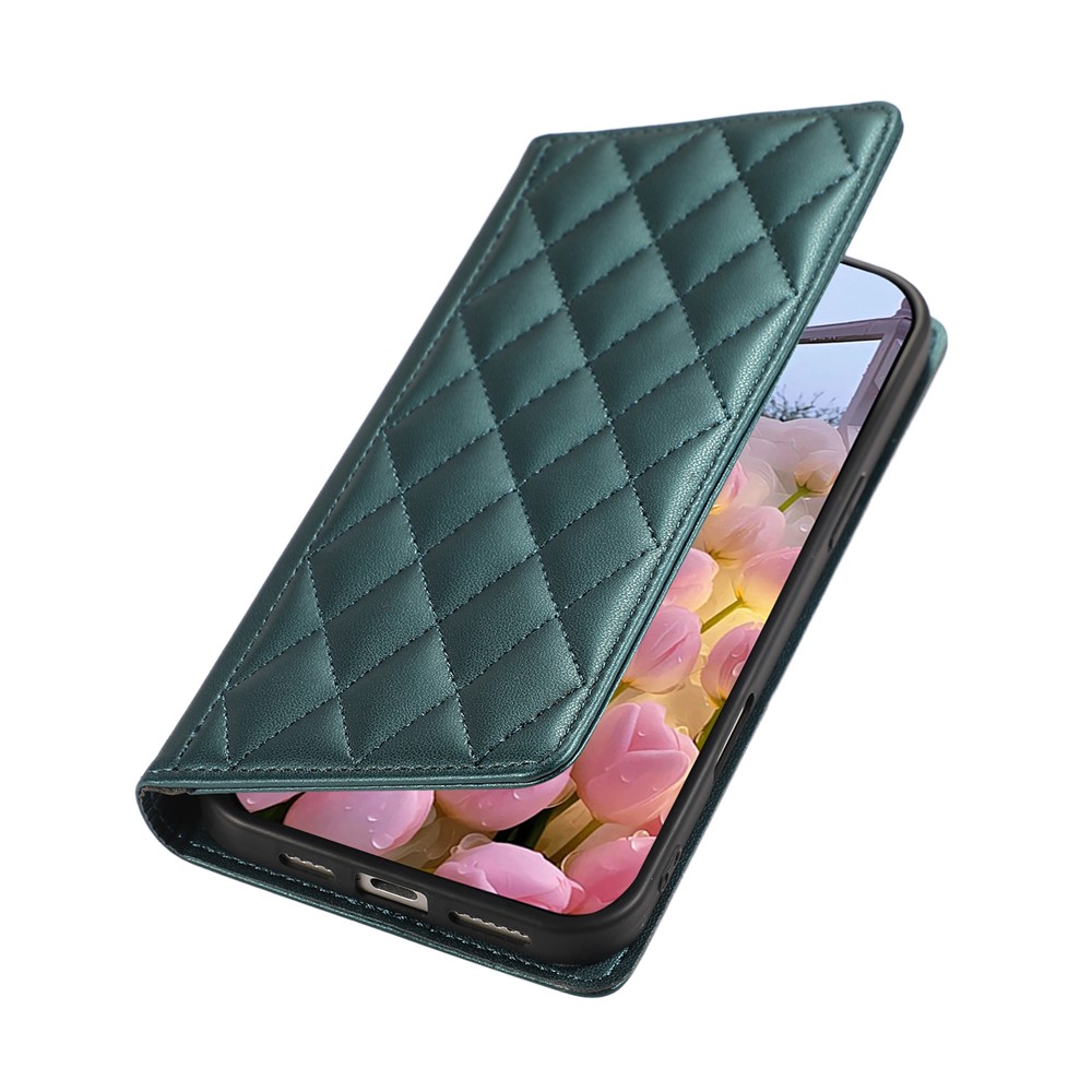  Samsung Galaxy S26 Plus Fodral RFID Rhombus Läder Grön