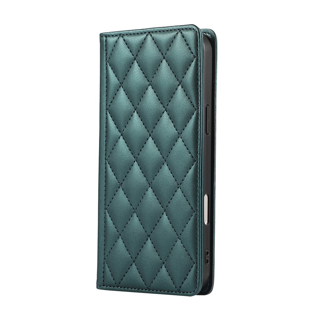  Samsung Galaxy S26 Plus Fodral RFID Rhombus Läder Grön