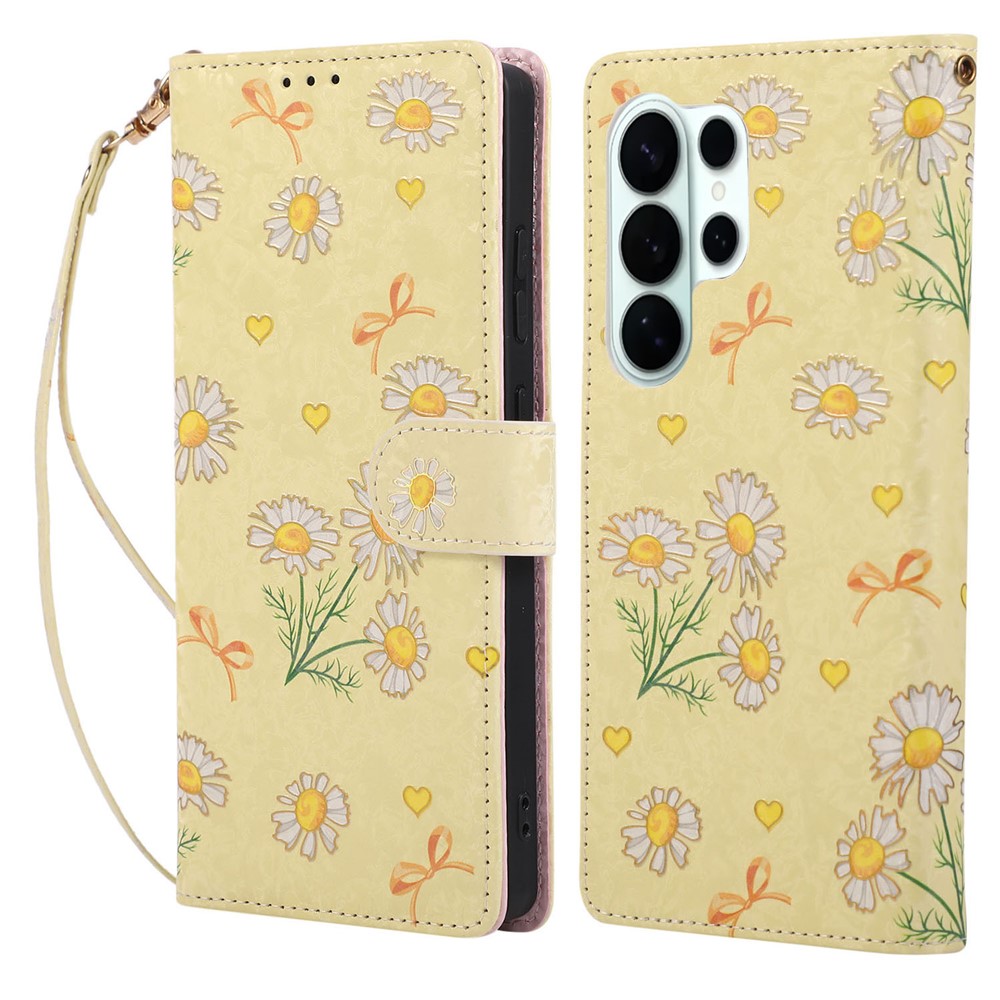  Samsung Galaxy S26 Ultra Fodral RFID Läder Yellow Daisy