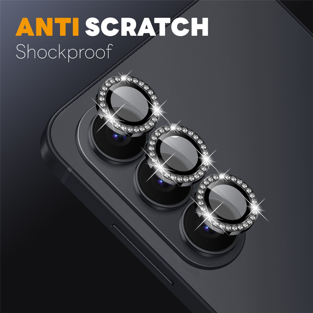NORTHJO NORTHJO Samsung Galaxy S26 Linsskydd Strass Svart